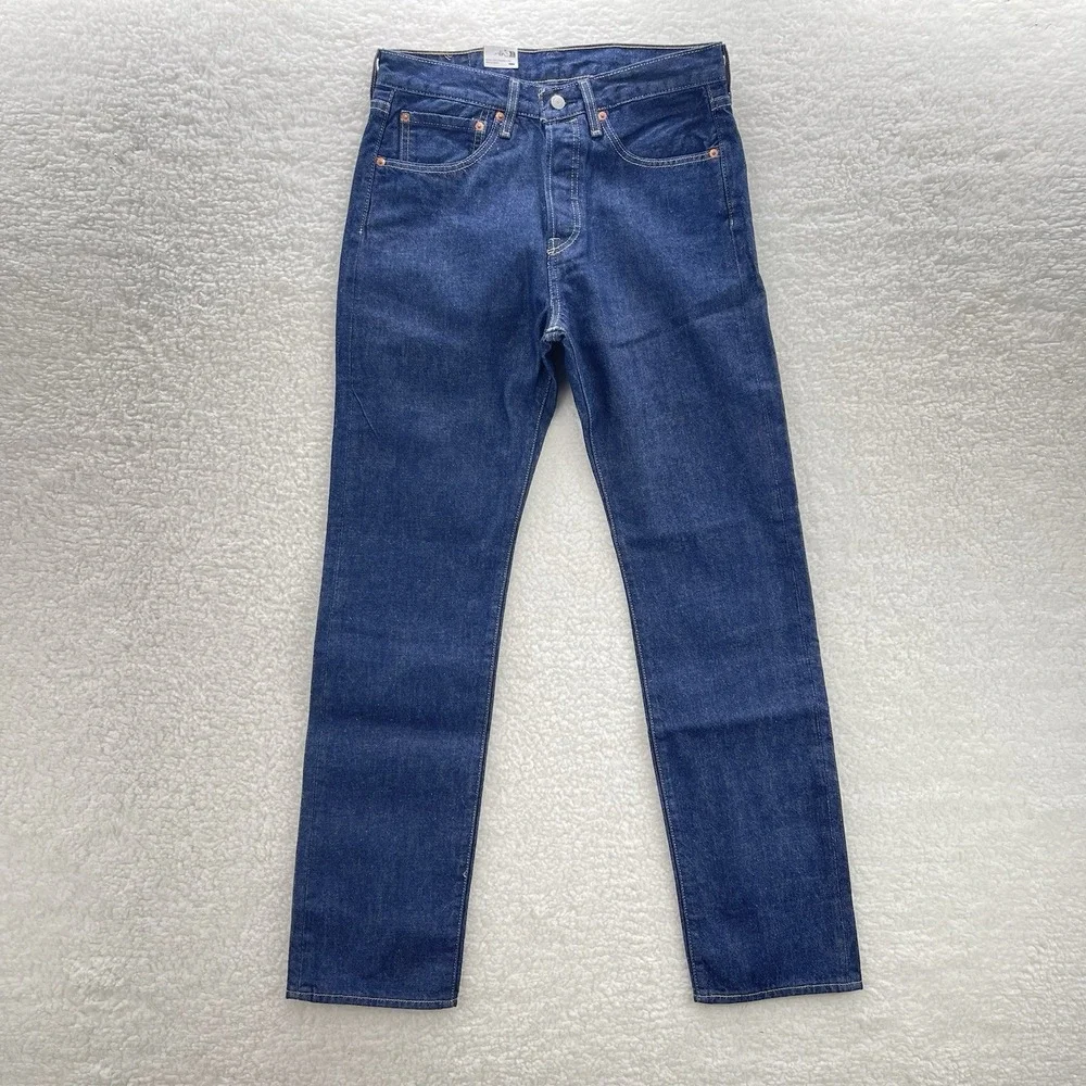 Levis 501 Jeans Mens 31x32 Blue Original Straight Button Fly Denim Grunge New